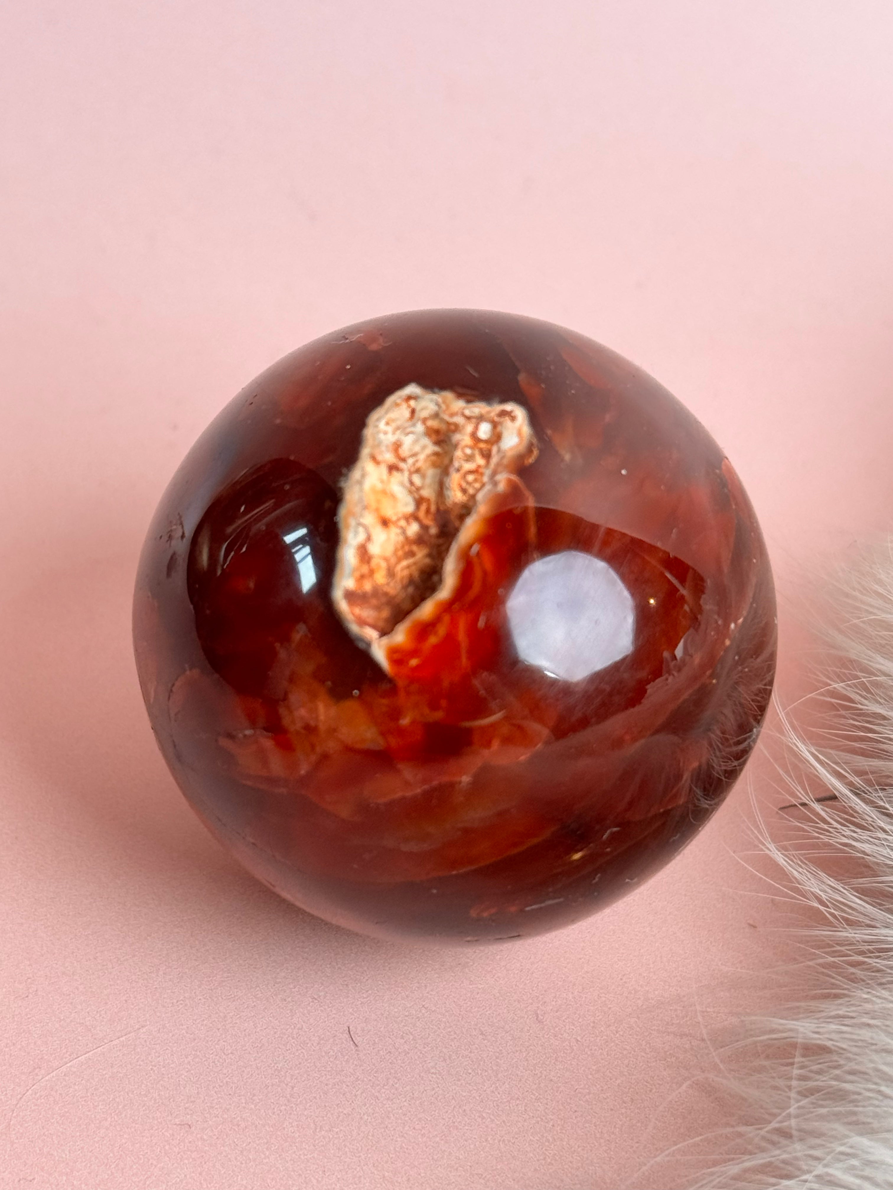 Carneool druzy agaat bol