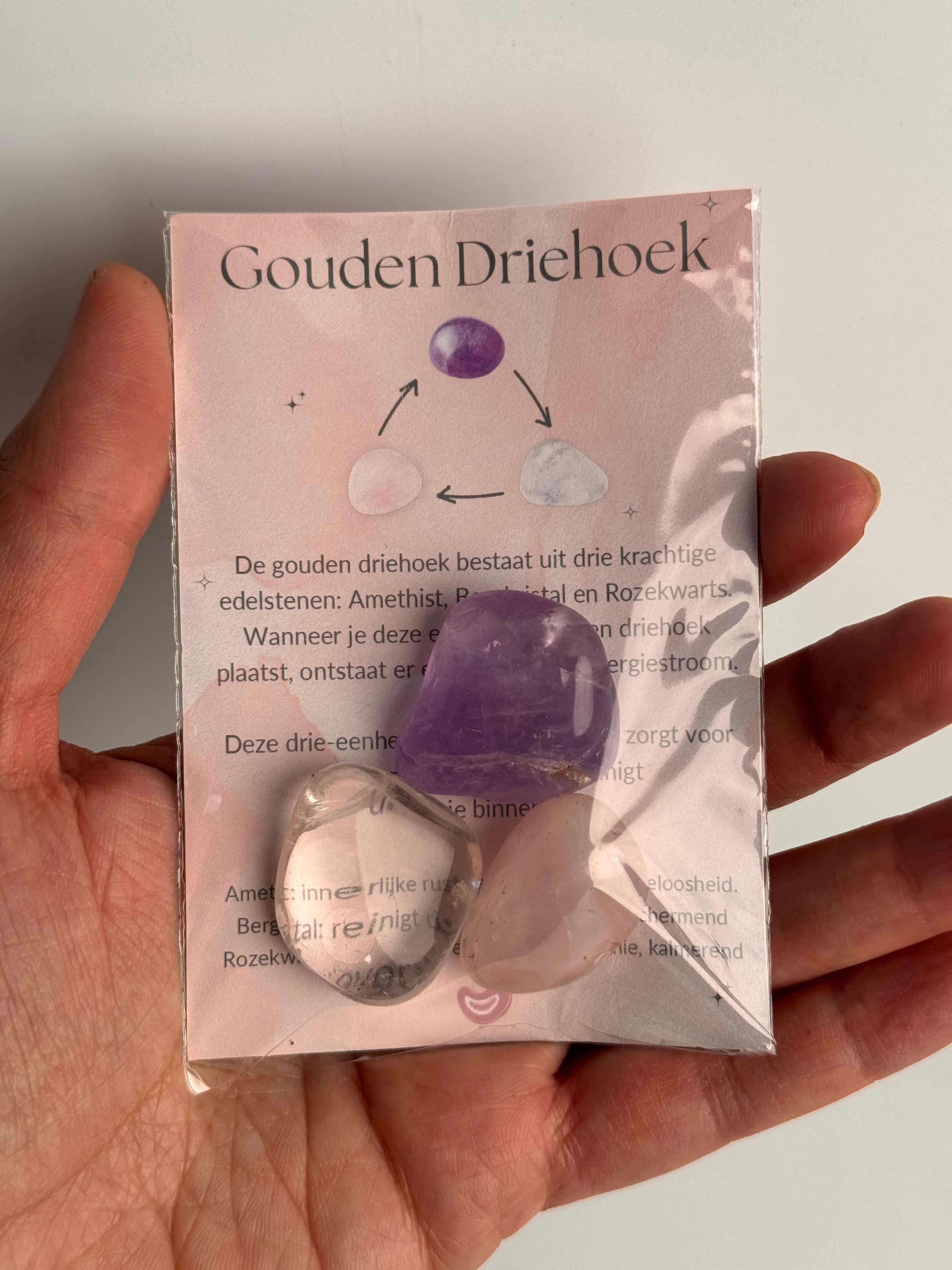 Setje edelstenen Gouden Driehoek