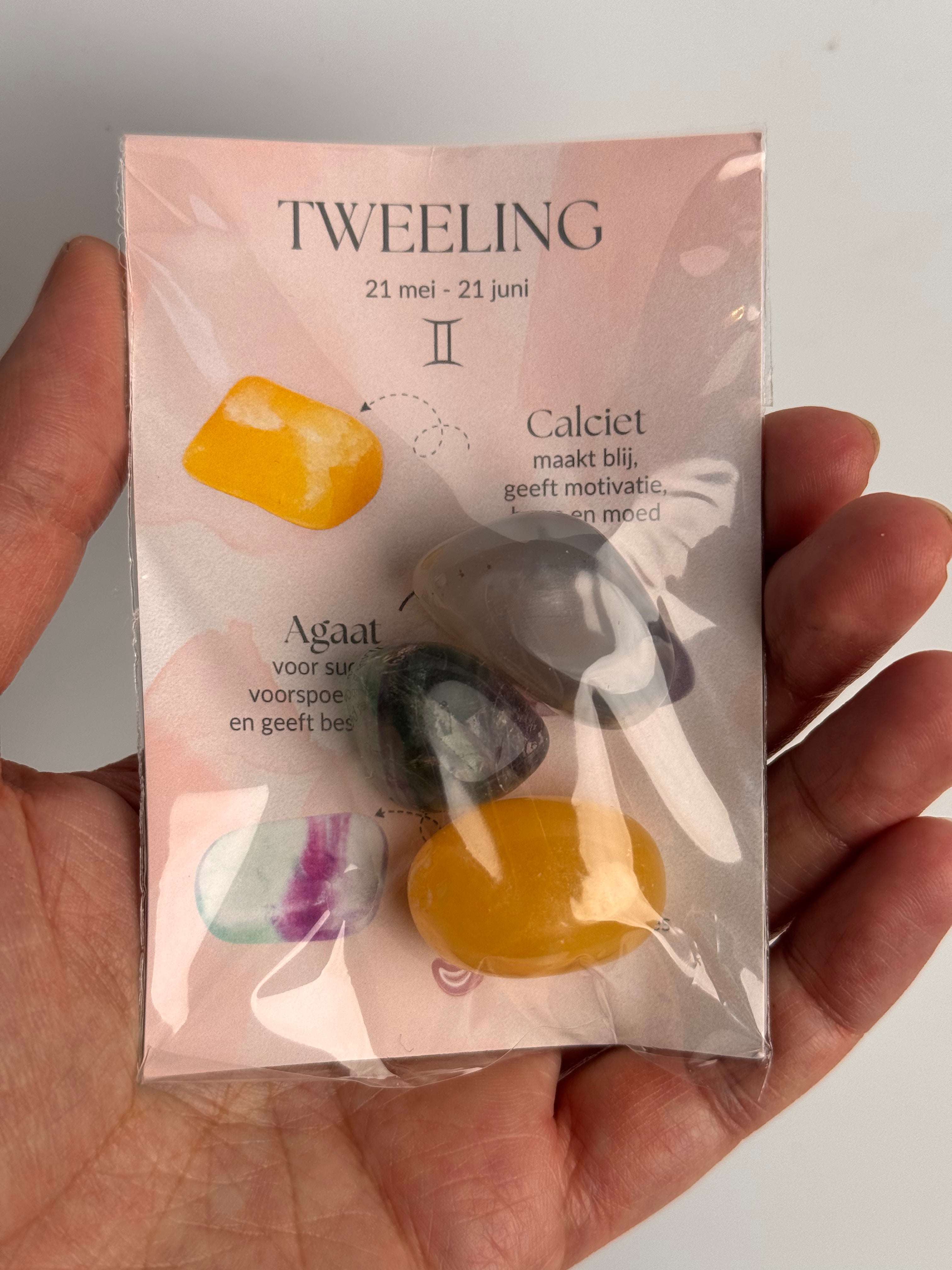 Setje edelstenen Tweeling