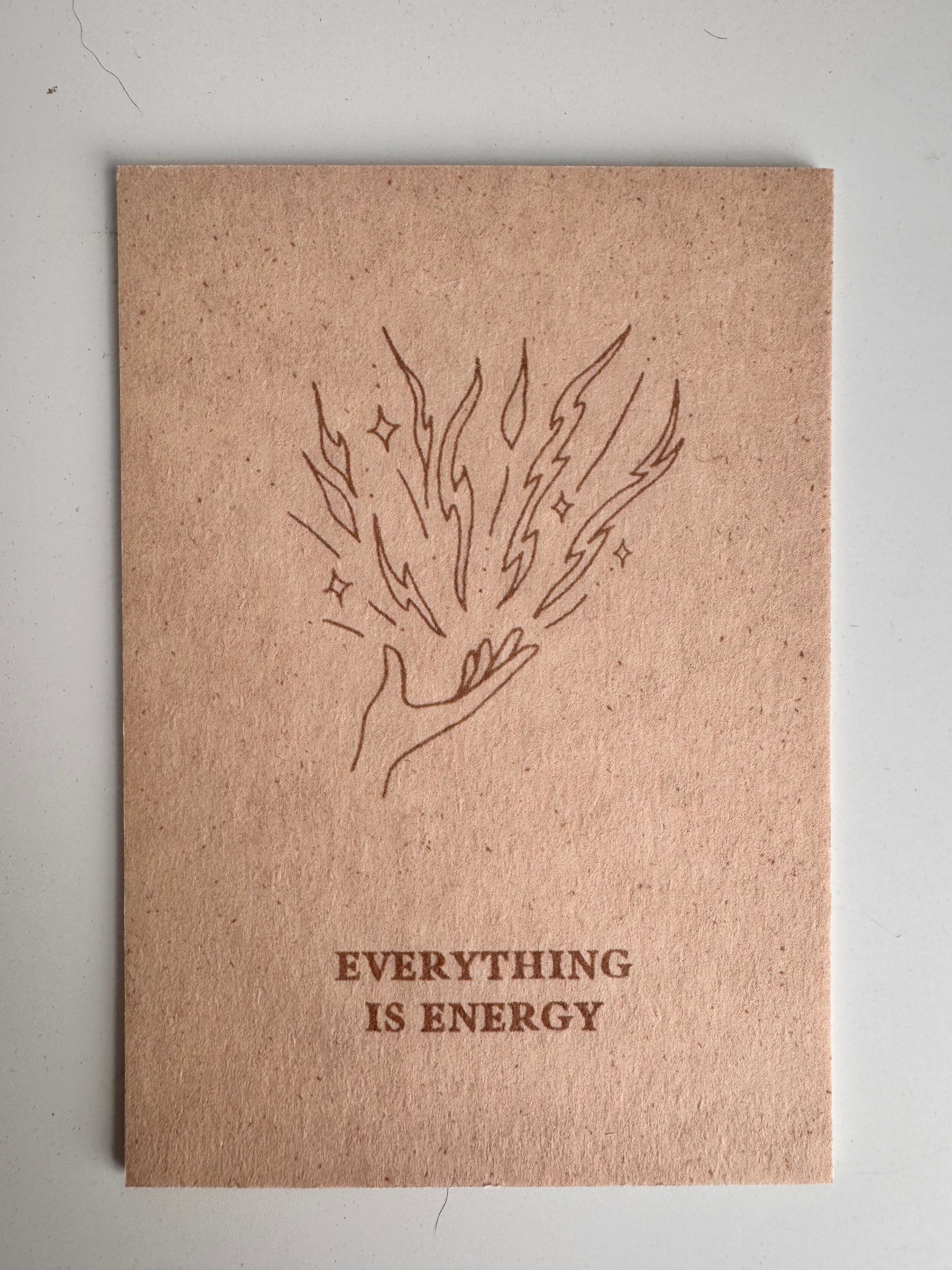 Wenskaart Everything is energy (minikaart)