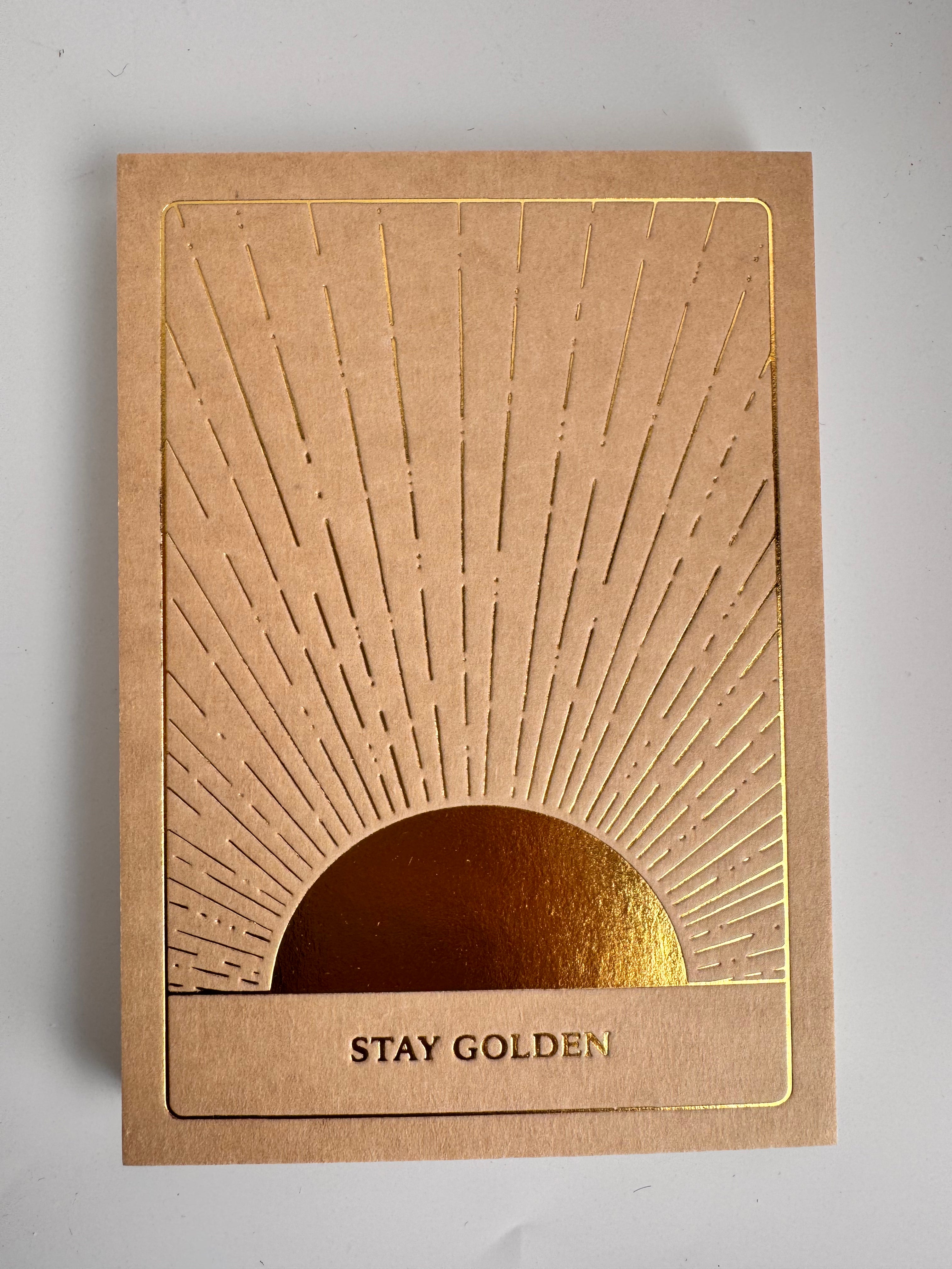 Wenskaart Stay Golden